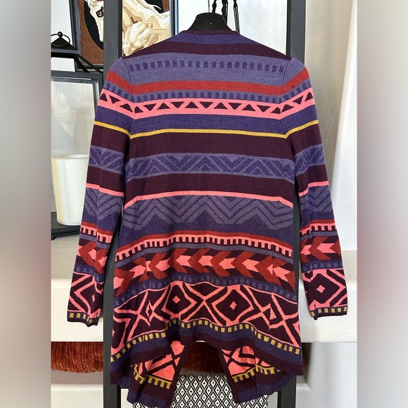 Smartwool Camp House Wrap Wool Sweater in Berry Colors Size Large - Picture 2 of 7